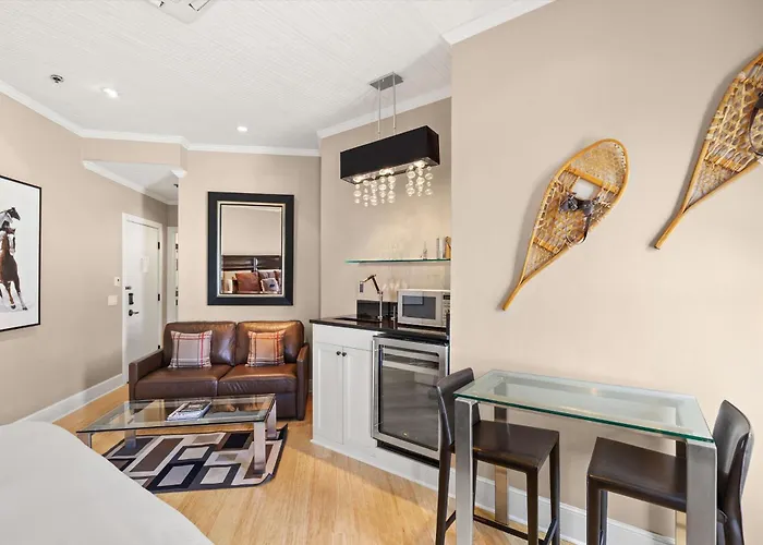 Independence Square 302, Top Floor Stylish Hotel Room With Wet Bar, A/C, In Downtown Aspen